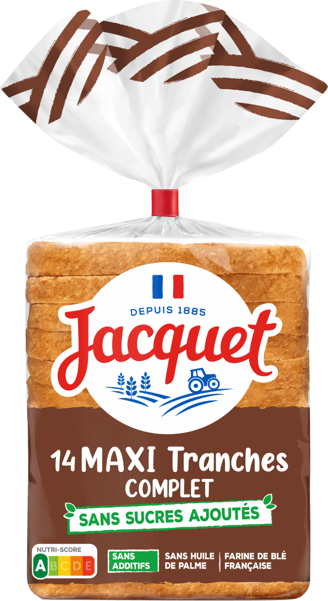 Grandes Tranches complet Sans Sucres Ajoutés 14 Tr. Pains Jacquet Grandes Tranches complet Sans Sucres Ajoutés 14 Tr. Pains Jacquet
