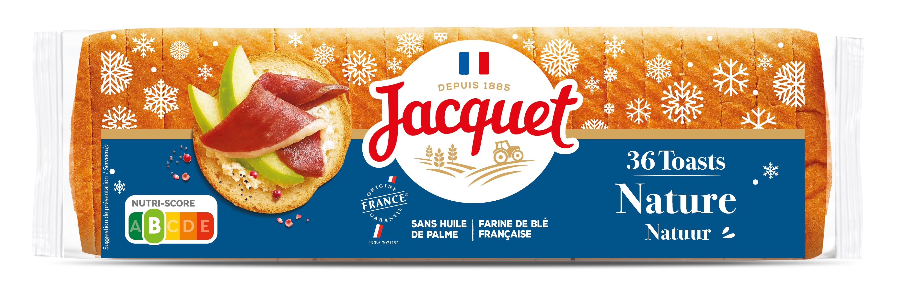 Pain Toast - 36 Toasts Ronds Nature - Pains Jacquet