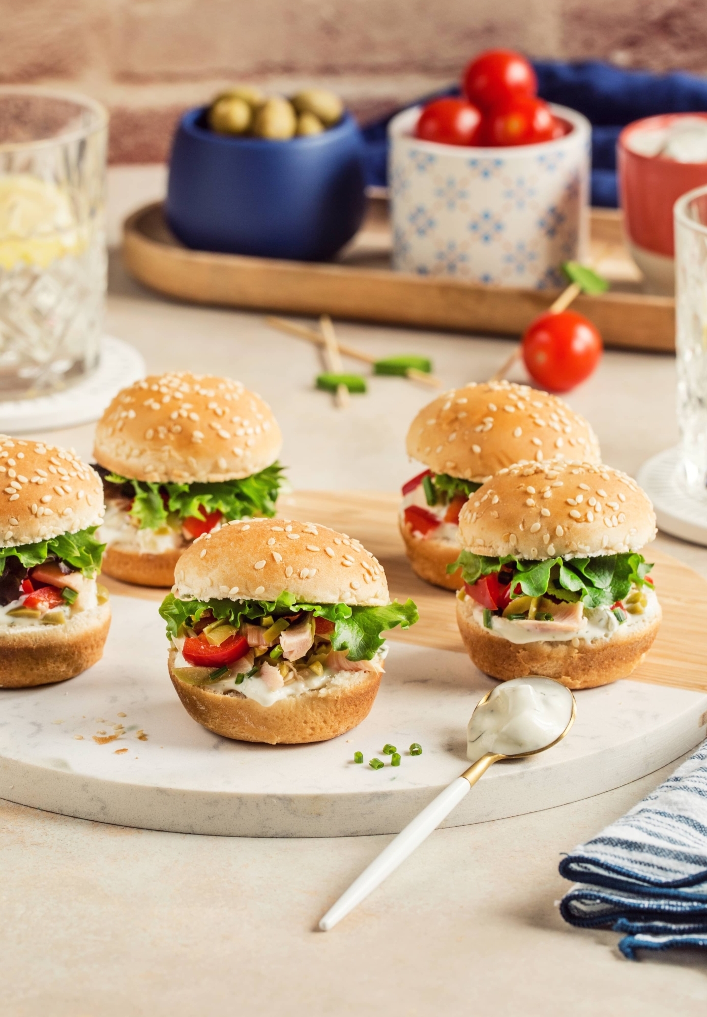 Mini burger apéro thon - Pains Jacquet