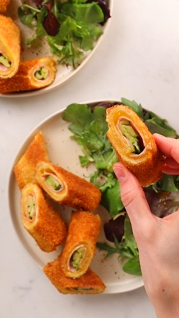 roulés pannés jambons courgettes pain de mie Sans croûte nature JOW