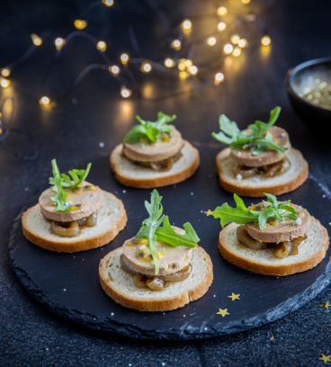 Toasts de foie gras