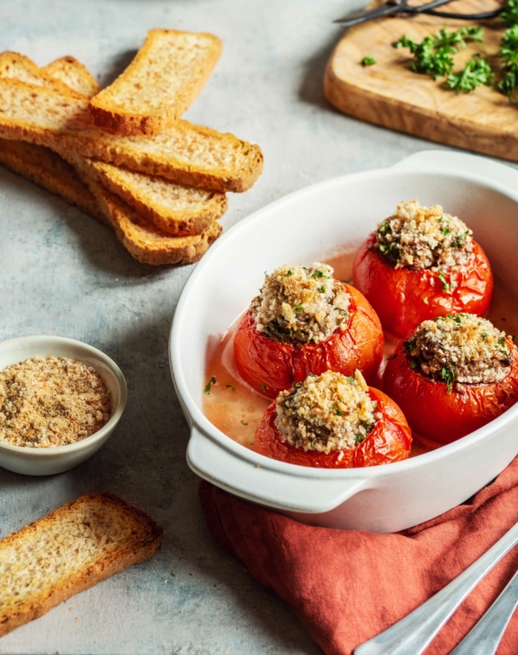 Tomates farcies bœuf et quinoa