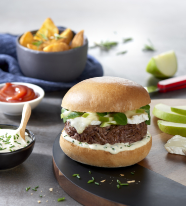 Burger camembert pomme