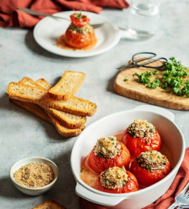 Tomates farcies bœuf et quinoa