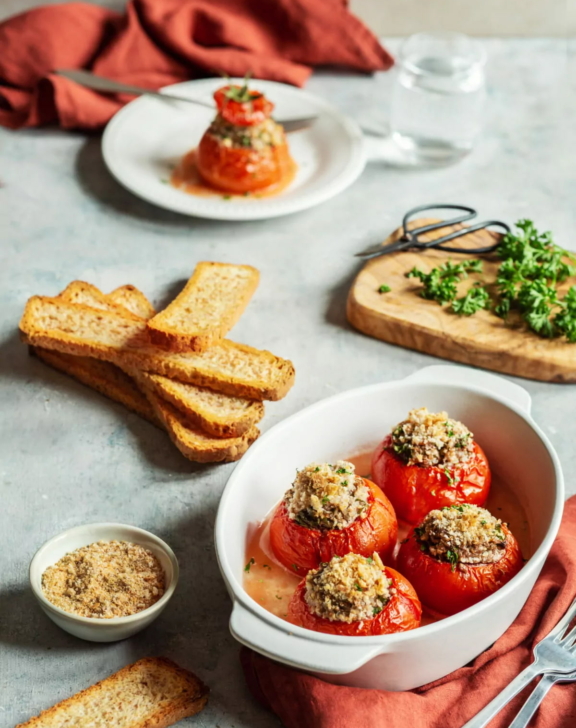 Tomates farcies bœuf et quinoa