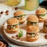 Mini burgers poire et roquefort