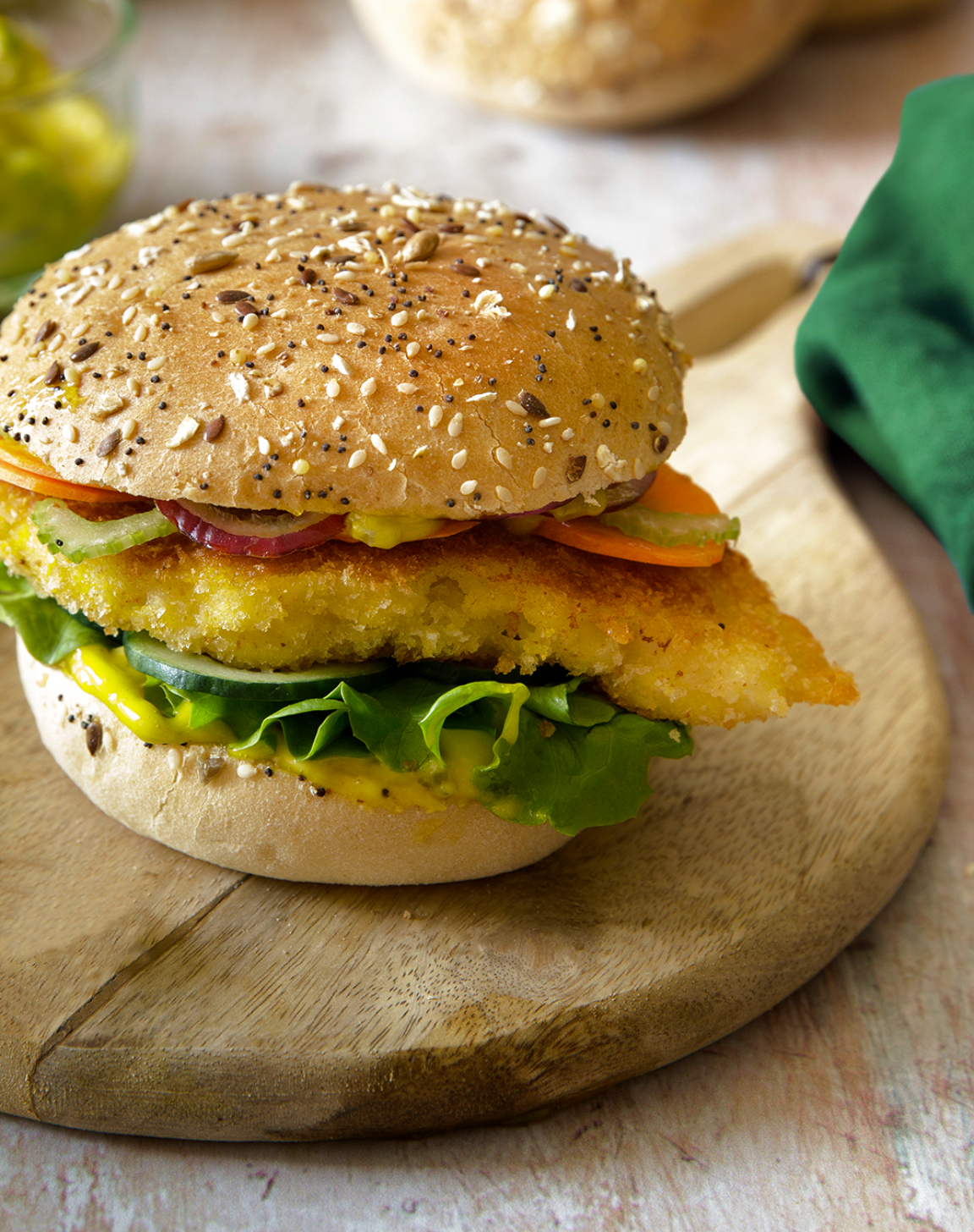 Burger Poisson Burger au poisson et sauce tartare - Pains Jacquet
