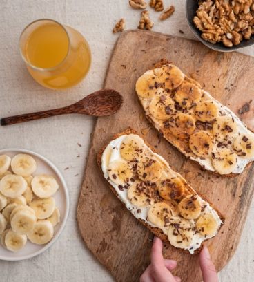 Tartines Banane chocolat