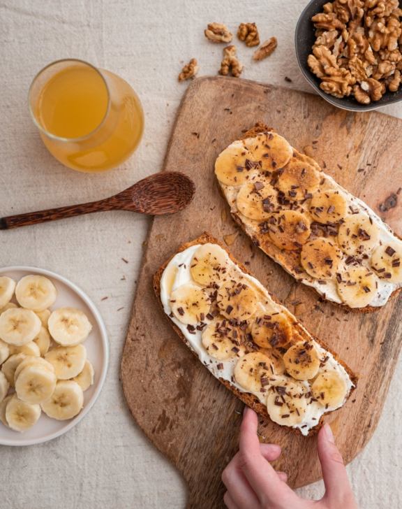 Tartines Banane chocolat