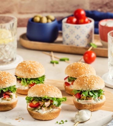 Mini burgers méditerranéens au thon