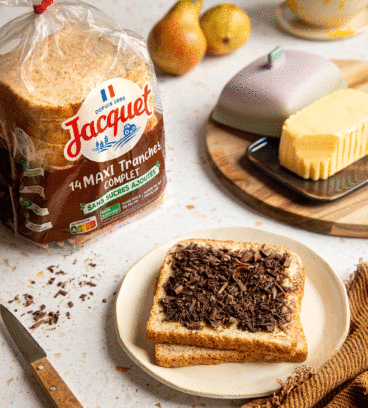 Tartine beurre et copeaux de chocolat