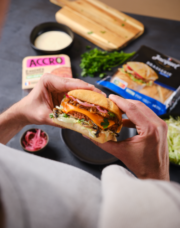 Burger végétal à la mimolette