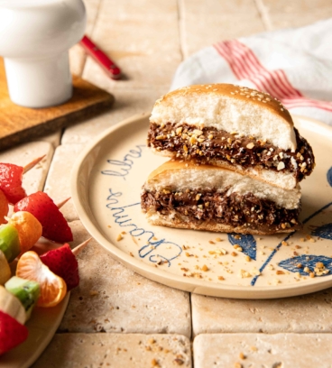 Burger gourmand au chocolat