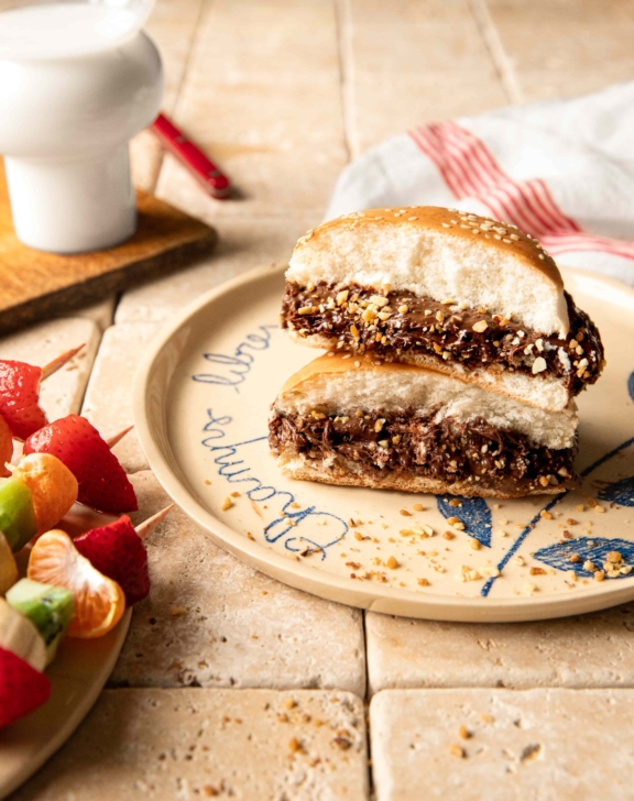 Burger gourmand au chocolat