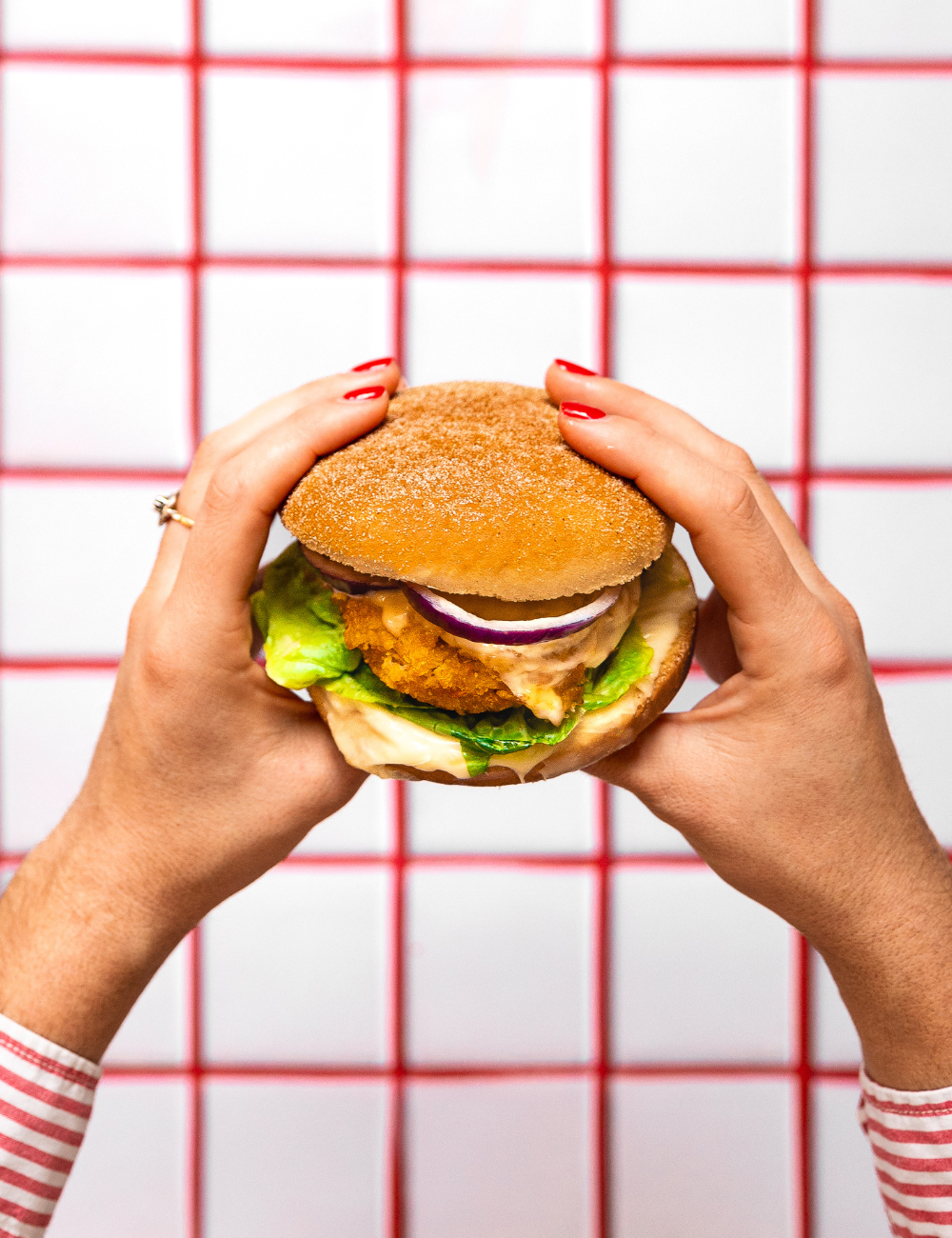 Burger poulet pané