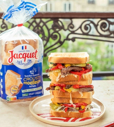 Sandwich chaud au bœuf et poivrons