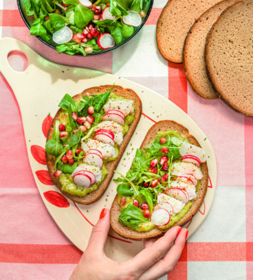 Tartines de bar et guacamole