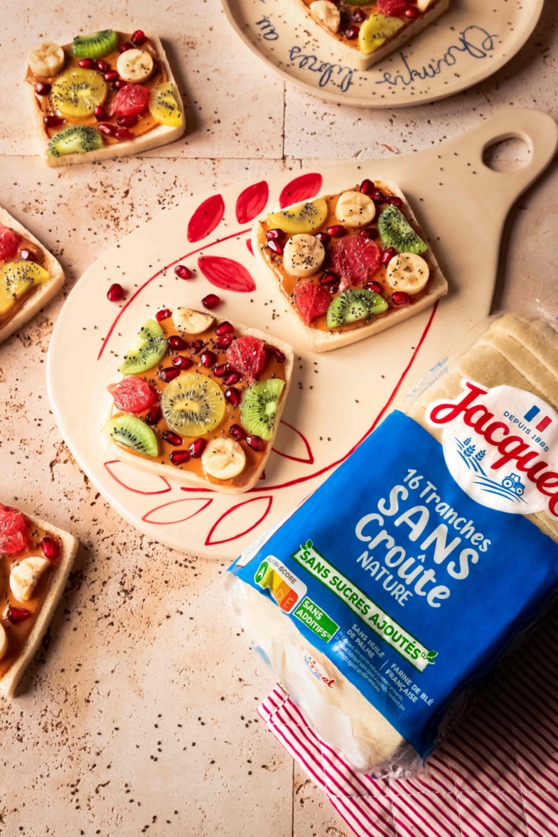 tartines sans croute fruits