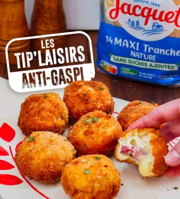 Croquettes de pain de mie au jambon-fromage