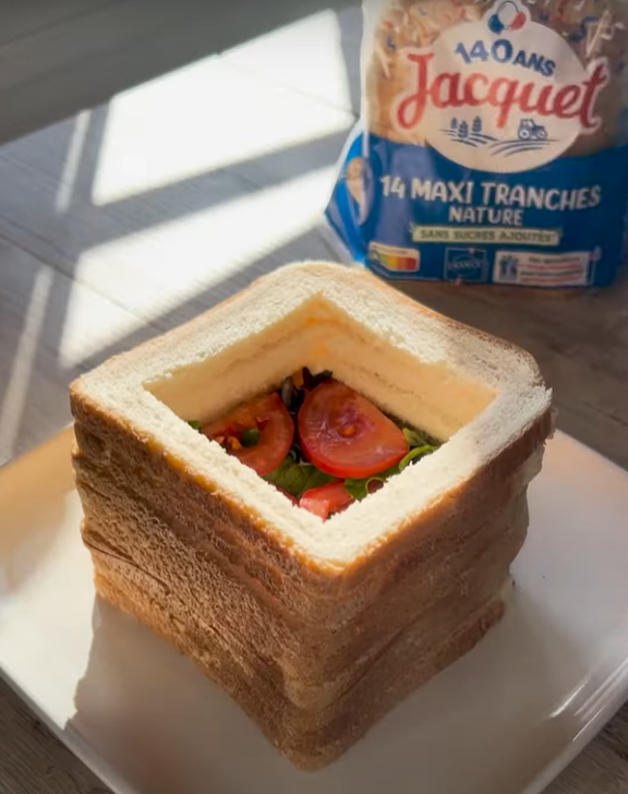 Minecroûte, le sandwich carré