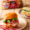 Burger sandwich chiffonnade de jambon