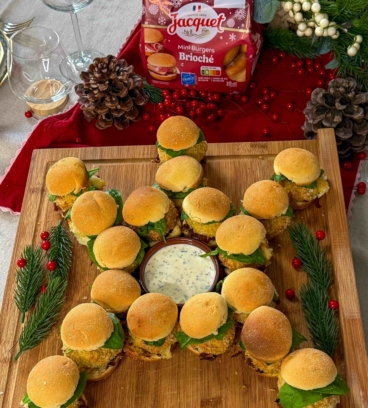 Mini Burgers Briochés de Noël Façon Étoile