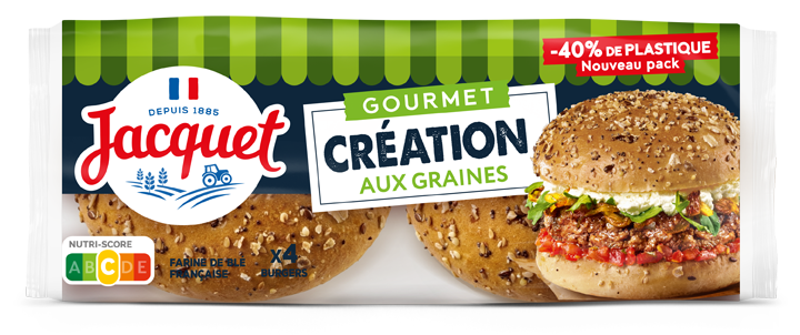 Burger création gourmet jacquet graines